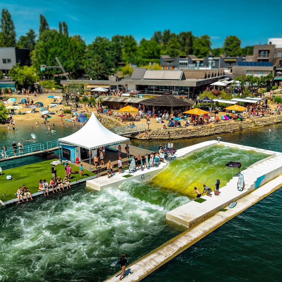 Jubiläum mit Seefest in Langenfeld : 50 Jahre Wasserski: Aus der Kiesgrube zum Ausflugsziel