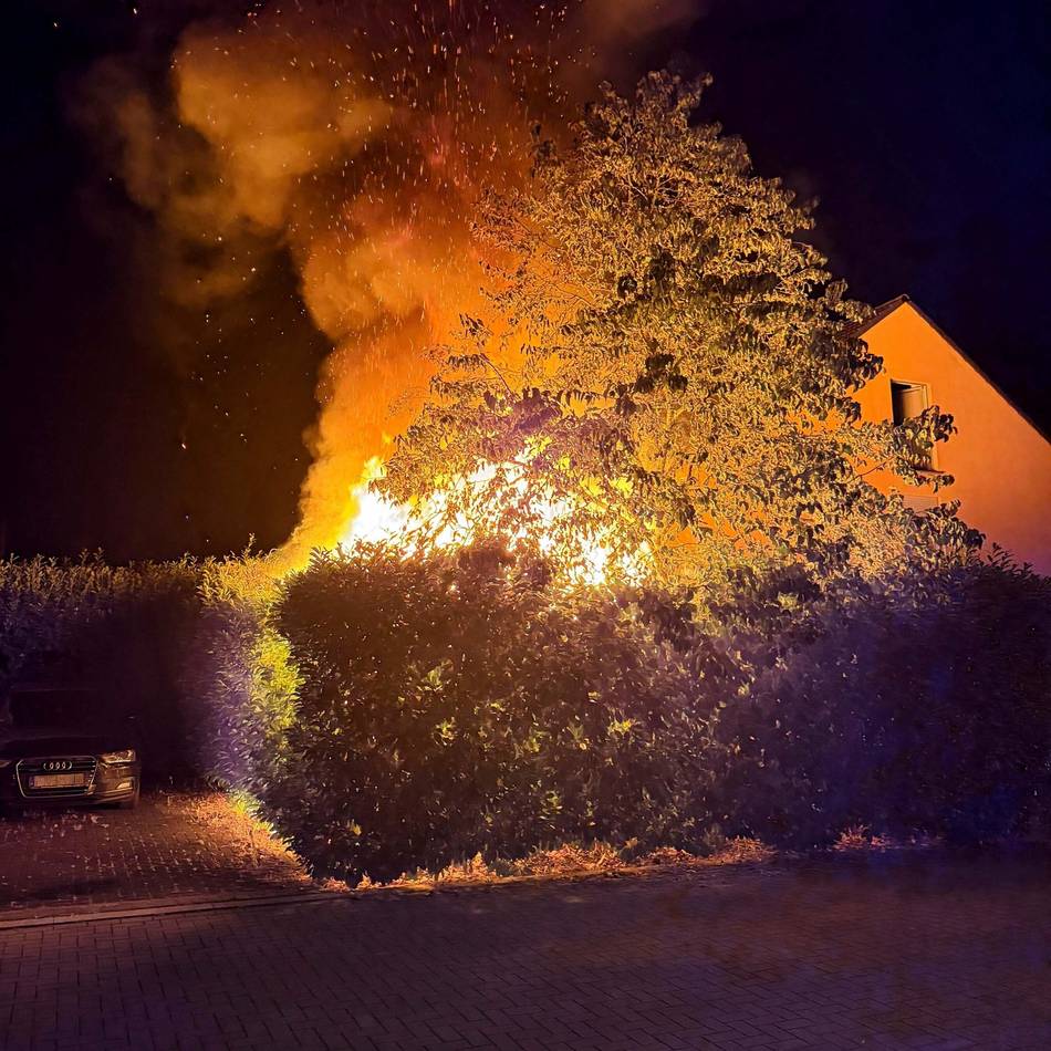 24 Einsätze seit Samstag in Neuss: Feuerwehr löscht brennendes Gartenhaus in Allerheiligen