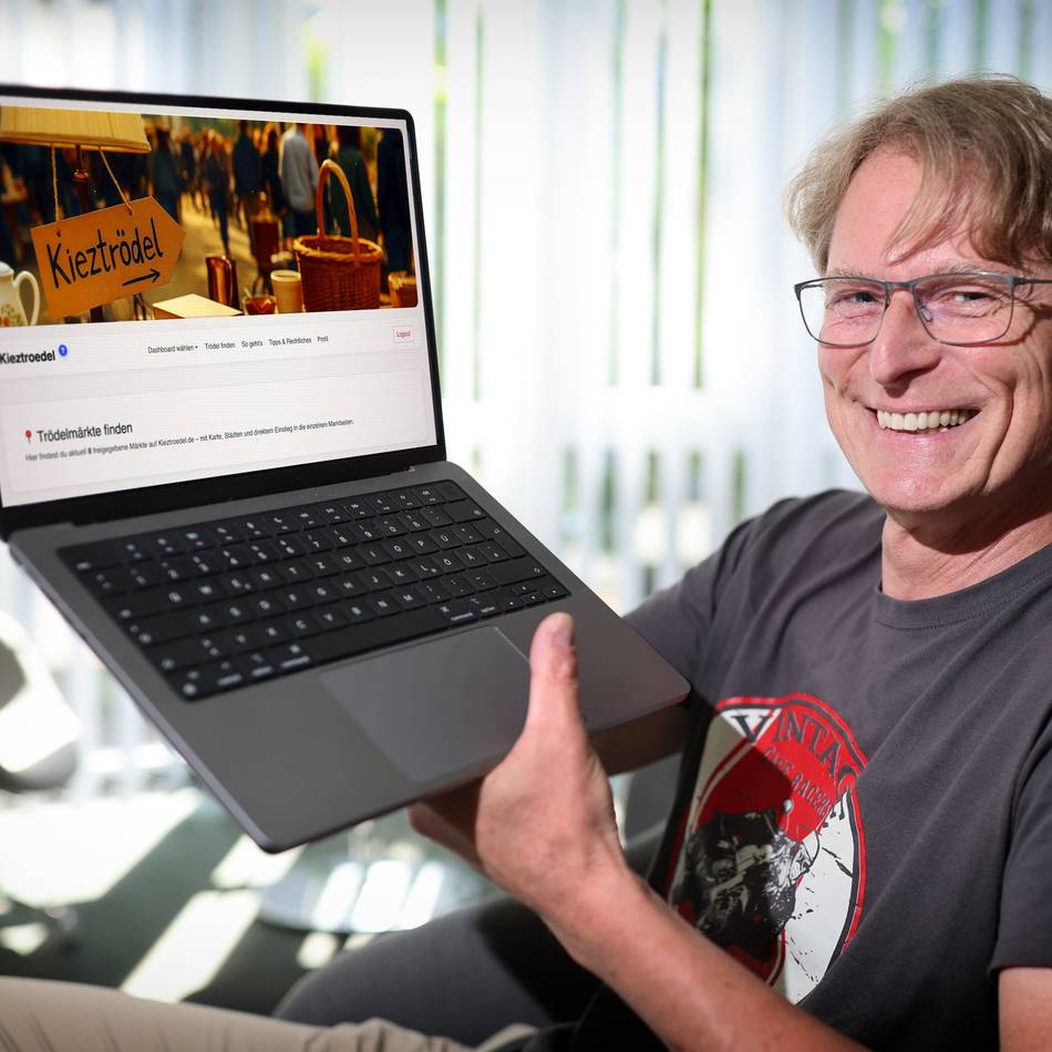„Dann habe ich es eben selbst gemacht“: Hildener baut mit KI eine Webseite für Trödelmärkte