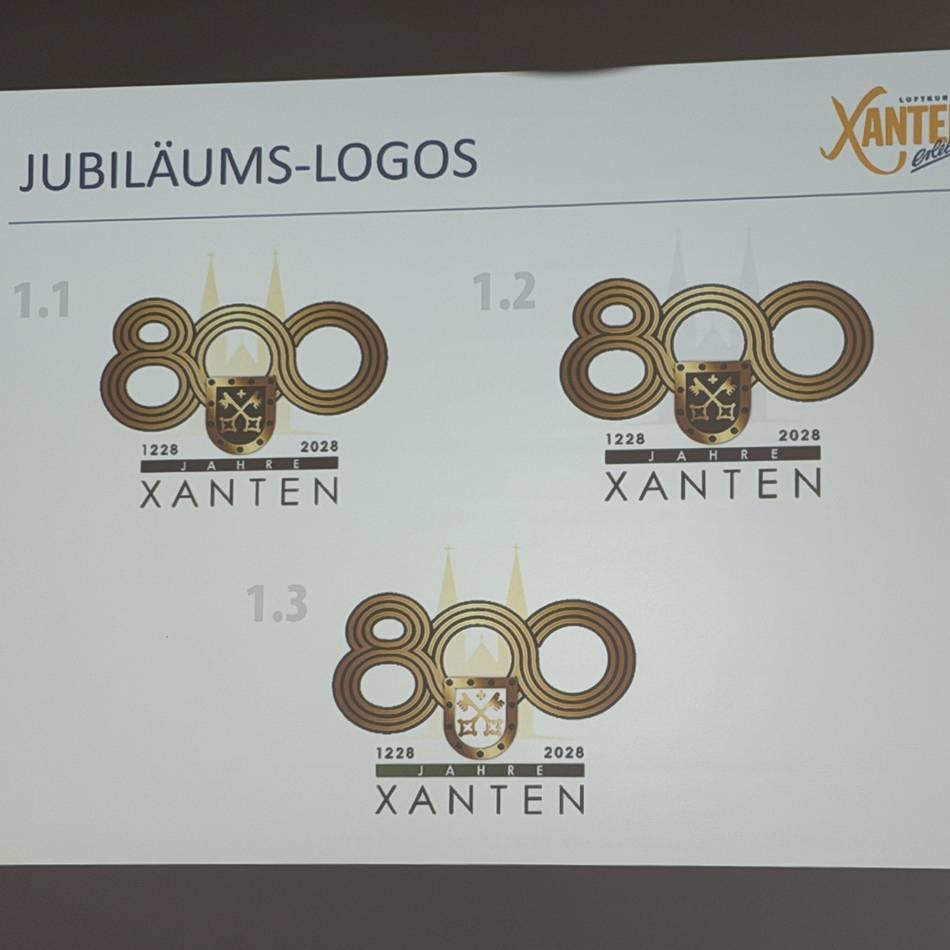 Stadtjubiläum im Jahr 2028: Xantener wählen Logo für 800-Jahr-Feier der Stadt
