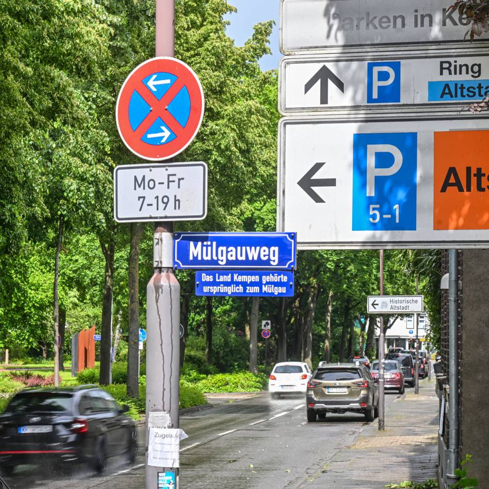 Parken in Kempen: Test für Parkleitsystem vor dem Start