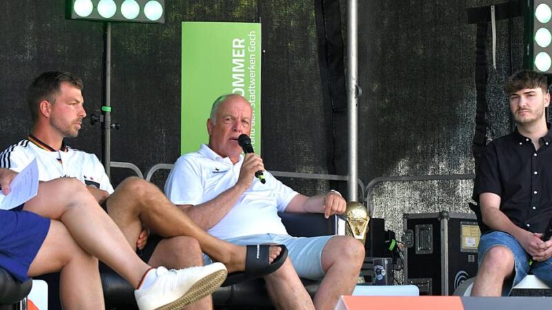Talk auf dem Marktplatz: Zwischen Analyse und Anekdoten – Goch diskutiert über die WM und das DFB-Team