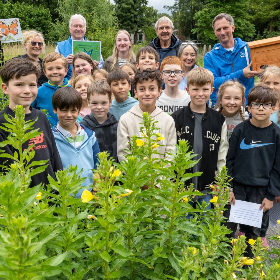 Schlosspark in Neersen: Kinder gestalten neue Schmetterlingstafeln