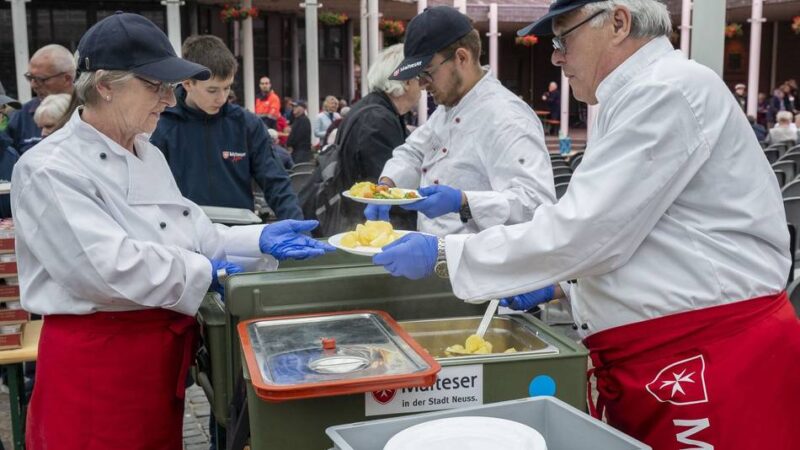 Wallfahrt der Malteser: Logistische Herausforderung – Mittagessen für 1000 Pilger in Kevelaer