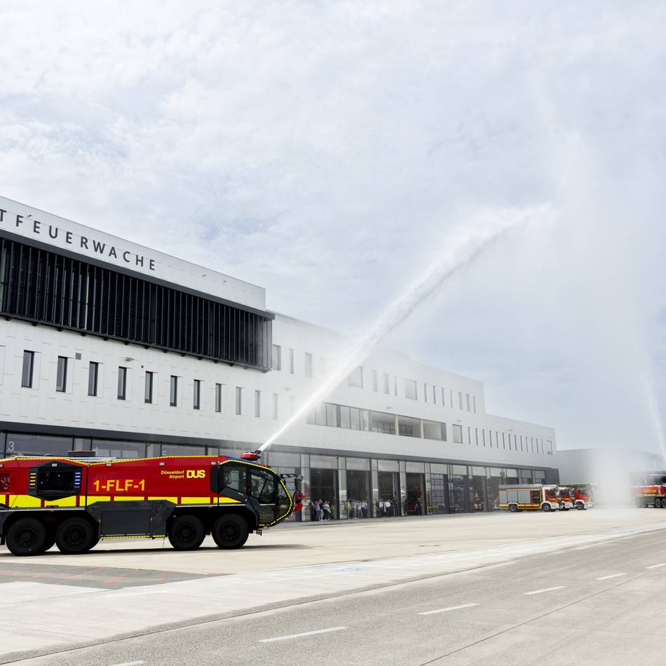 Eine der modernsten Wachen Europas: Flughafen Düsseldorf investiert 65 Millionen in neue Feuerwache