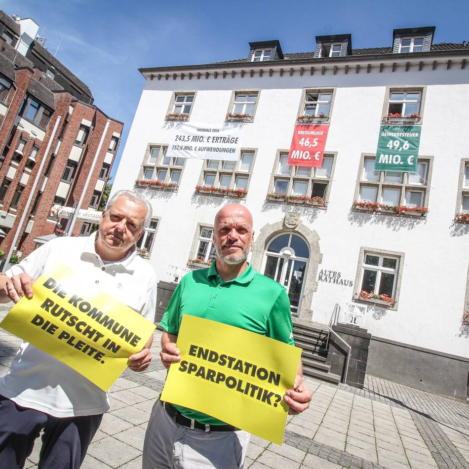 Stadt Grevenbroich finanziell am Limit: „Wir haben das Essen nicht bestellt, müssen es aber bezahlen“