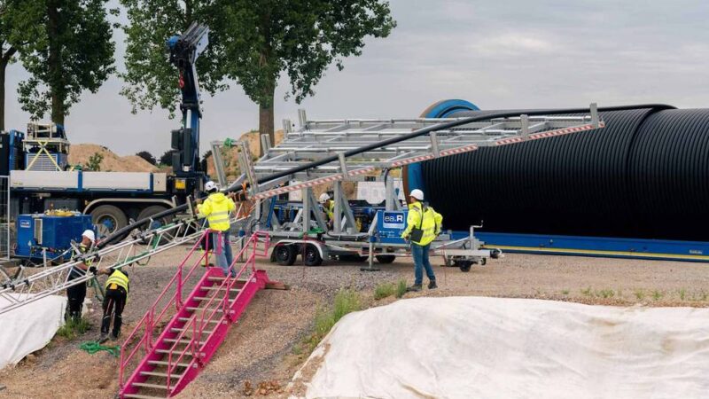 Amprion A-Nord am Niederrhein: Die ersten Stromkabel für die Supertrasse sind da