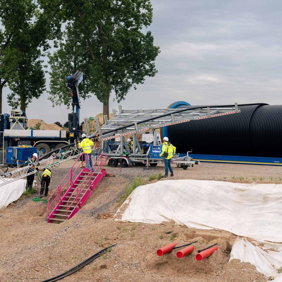 Amprion A-Nord am Niederrhein: Die ersten Stromkabel für die Supertrasse sind da