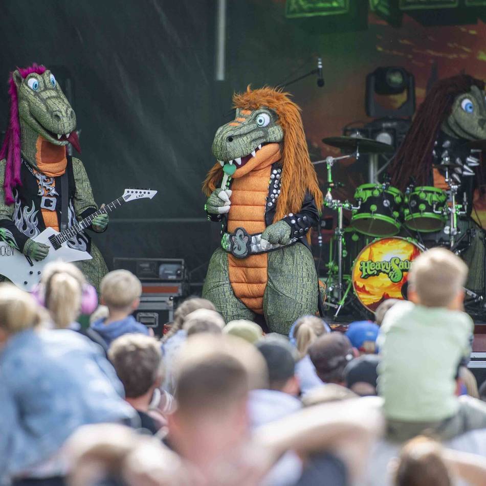 Geldern Open Air: Dinos rocken mit Kids im Waldfreibad