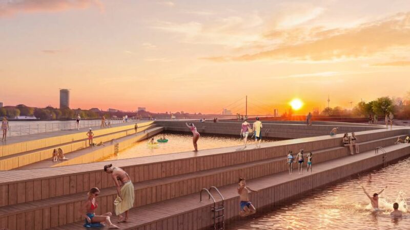 Ausnahme vom Schwimmverbot?: Sicheres Baden im Rhein – Düsseldorferin macht neuen Vorschlag