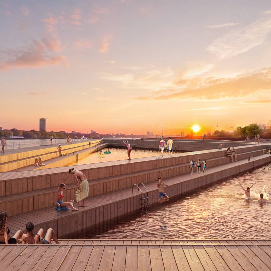 Ausnahme vom Schwimmverbot?: Sicheres Baden im Rhein – Düsseldorferin macht neuen Vorschlag