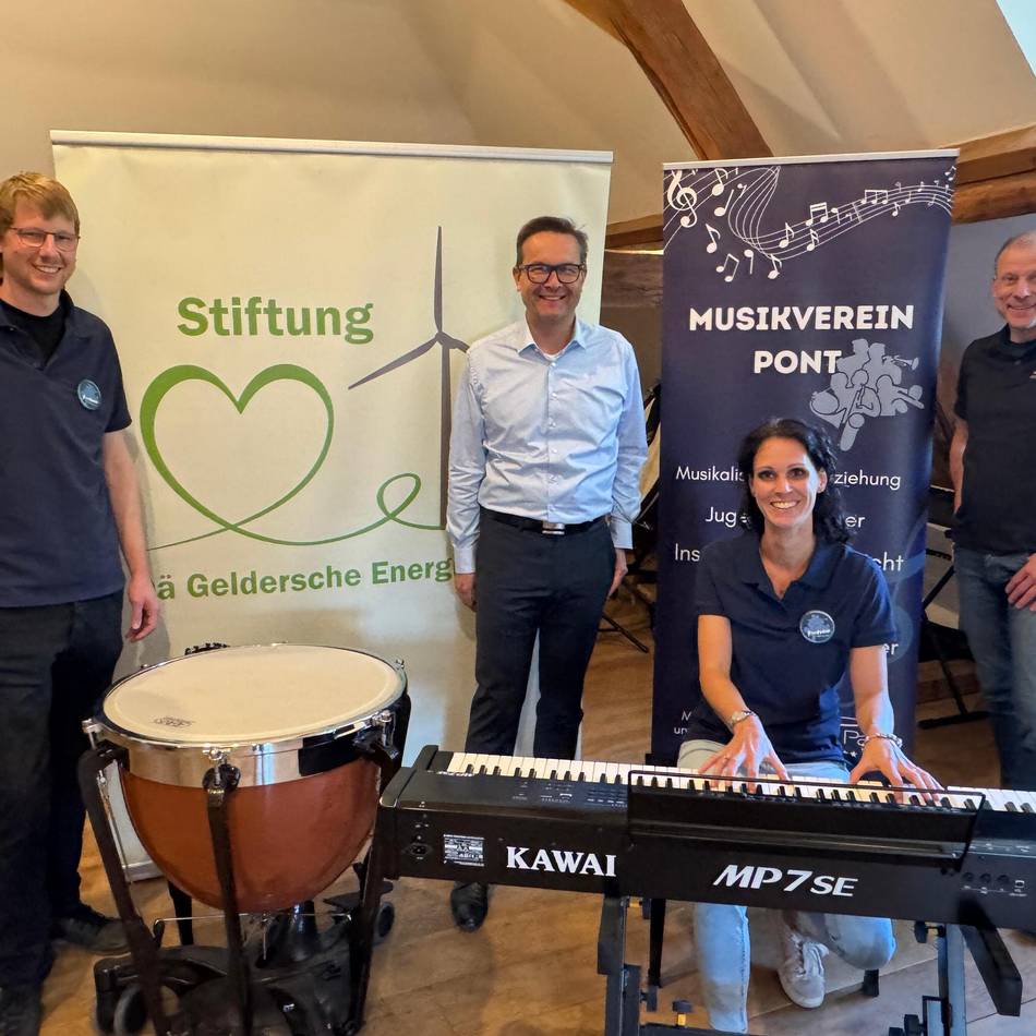 „Dä Geldersche Energiewende“ hilft: Neue Instrumente für den Musikverein Pont