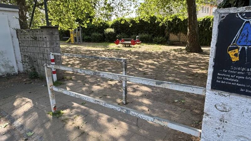 Baumaßnahme in der Florastraße: Spielplatz am Hopfengarten gesperrt