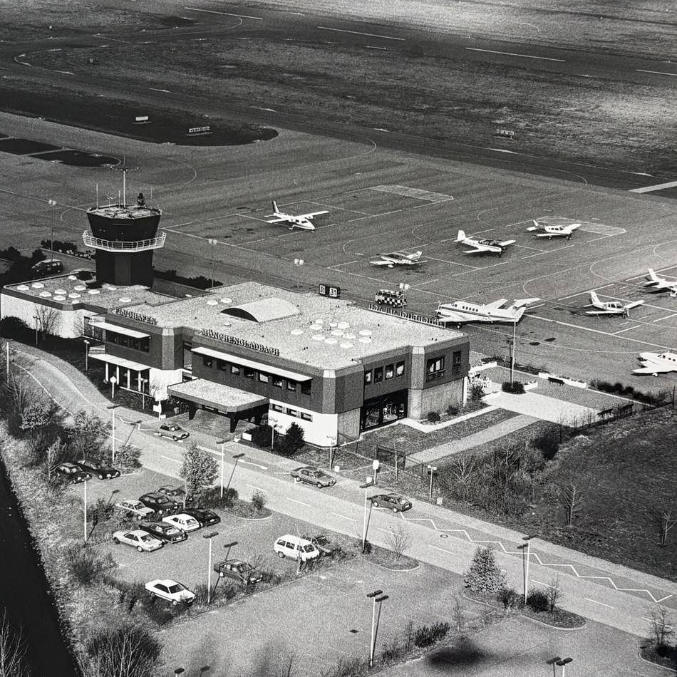 70 Jahre Flughafen Mönchengladbach: „Eigentlich ein Riesenglück, dass das Flughafengeschäft nicht funktioniert hat“
