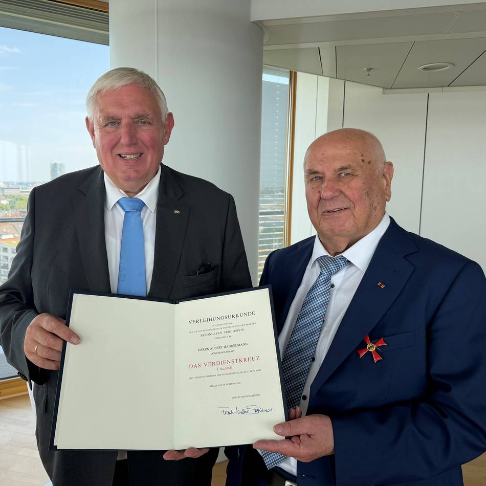 Auf Vorschlag von Hendrik Wüst: Mönchengladbacher erhält Bundesverdienstkreuz erster Klasse