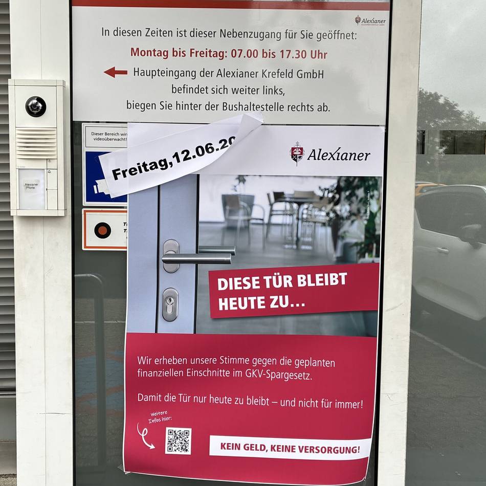 Protestaktion an Krefelder Krankenhaus: „Wir werden alle einmal krank oder können es zumindest werden“