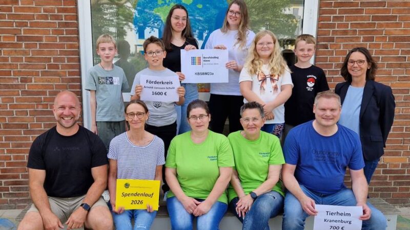 Klein und groß: Berufsschüler organisieren Spendenlauf für Grundschule