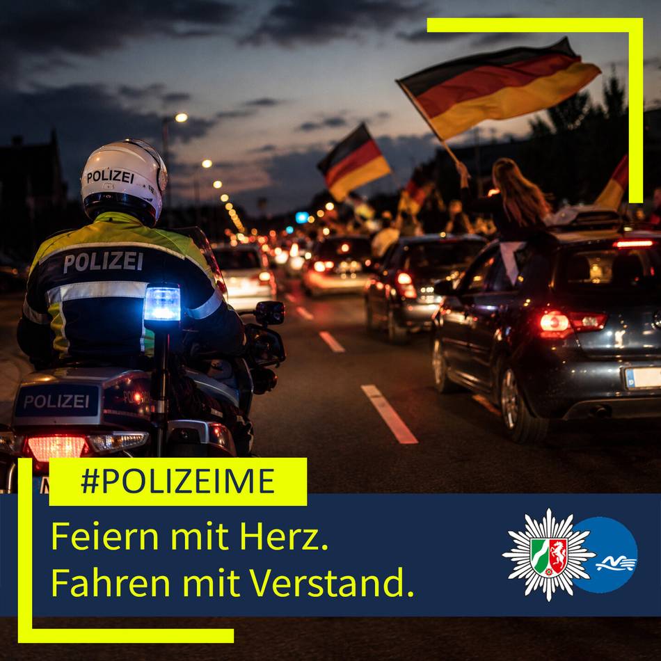 Kreis Mettmann: WM-Autokorsos – Polizei warnt vor Verkehrsverstößen