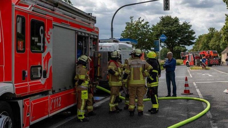 Großeinsatz auf der B7: Gas-Leck in Düsseldorf – Bergische Landstraße voll gesperrt