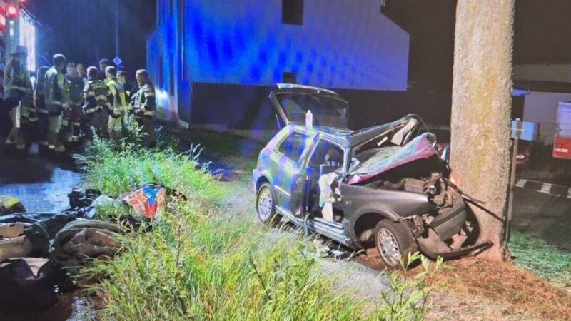 Schwerer Unfall in Rheinberg: Mann prallt mit seinem Auto gegen einen Baum und stirbt