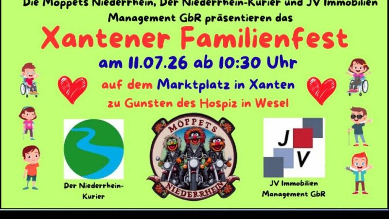 Spielangebote, Bühnenprogramm und guter Zweck: „Gemeinsam Spaß haben“ – Familienfest auf dem Xantener Marktplatz am Samstag
