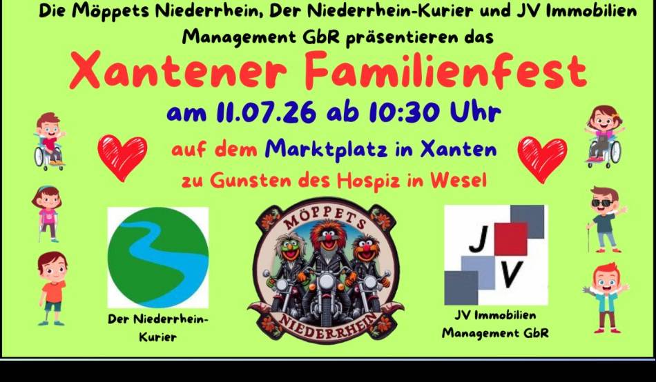 Spielangebote, Bühnenprogramm und guter Zweck: „Gemeinsam Spaß haben“ – Familienfest auf dem Xantener Marktplatz am Samstag