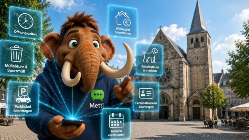 Homepage der Stadt Mettmann: Was der neue Chatbot „Metti“ alles kann