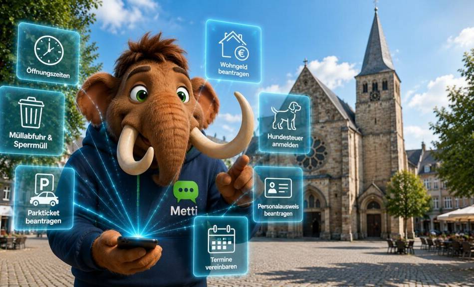 Homepage der Stadt Mettmann: Was der neue Chatbot „Metti“ alles kann