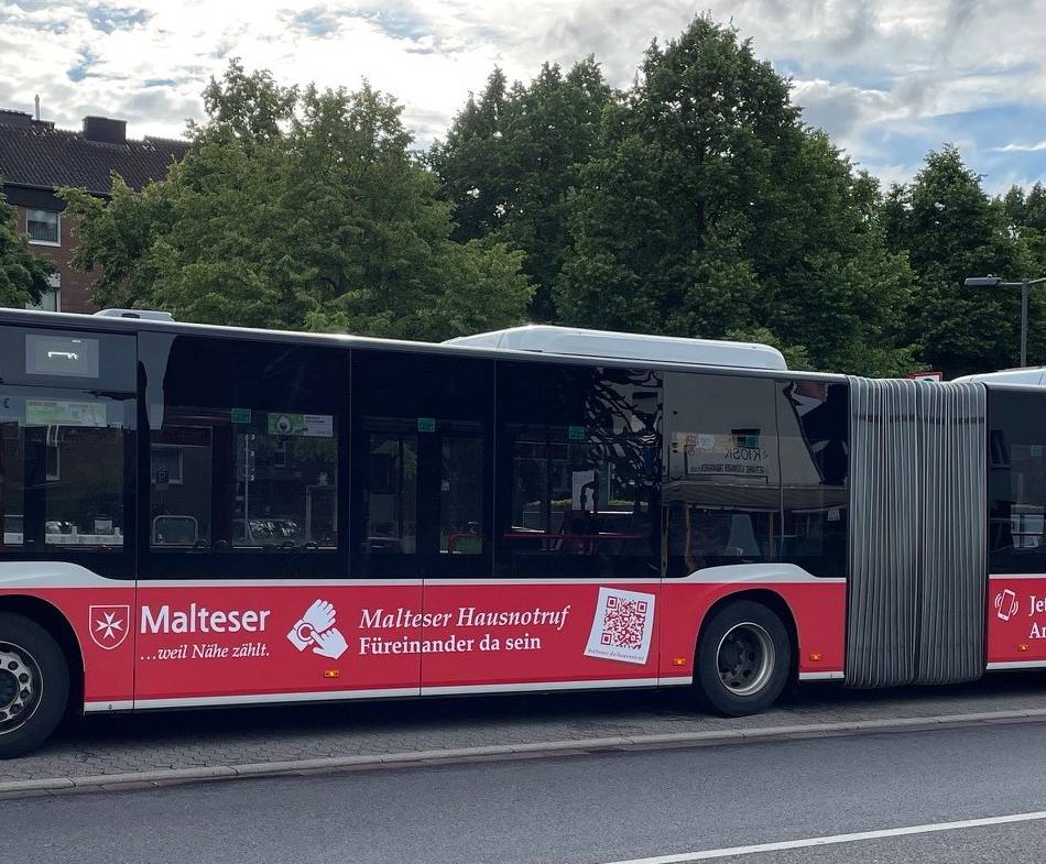 Auf der Laga und mit Bus-Werbung: Malteser verstärken ihre Präsenz