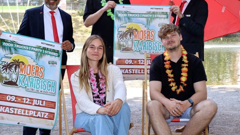 ,Moers Karibisch‘: 120 Tonnen Sand und 25 Foodtrucks – Festival kehrt auf den Kastellplatz zurück