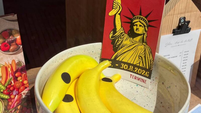 Zur Kunst von Thomas Baumgärtel: Kevelaer will „Bananenfaktor“ für den Handel nutzen