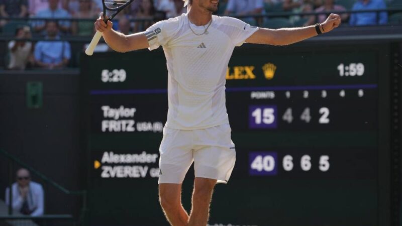 Angstgegner bezwungen: Zverev gegen Fritz bärenstark – und erstmals im Wimbledon-Halbfinale