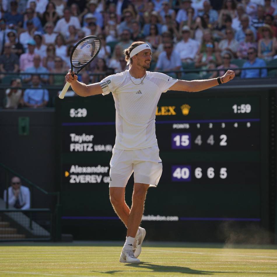 Angstgegner bezwungen: Zverev gegen Fritz bärenstark – und erstmals im Wimbledon-Halbfinale