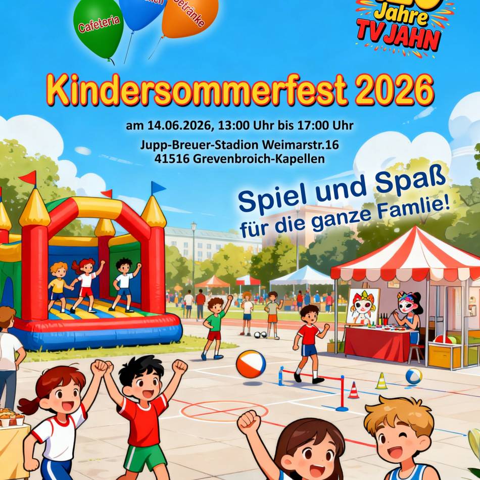 Jubiläum in Kapellen: Sportverein feiert 120 Jahre mit großem Kindersommerfest in Kapellen
