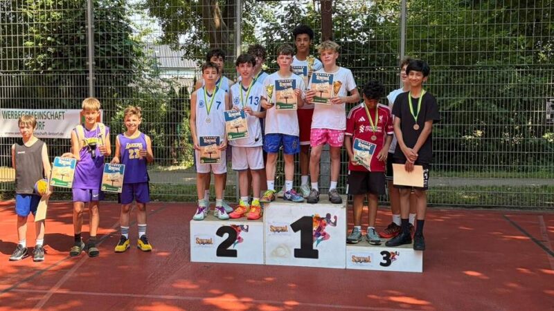 3×3-Streetbasketball-Turnier: Trotz Hitze neuer Rekord beim „Rimbattle“ in Lintorf