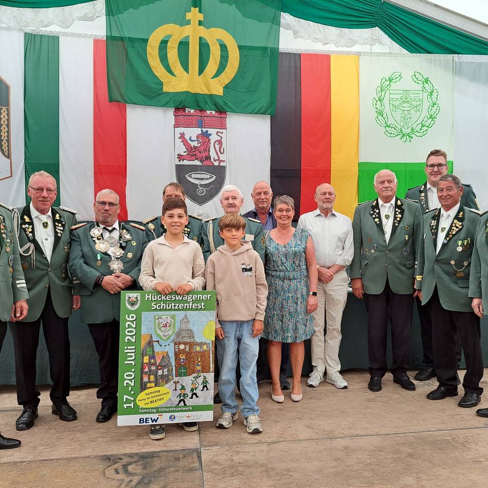 Hückeswagener Schützenfest 2026: Verdiente Schützen und junge Künstler im Festzelt geehrt