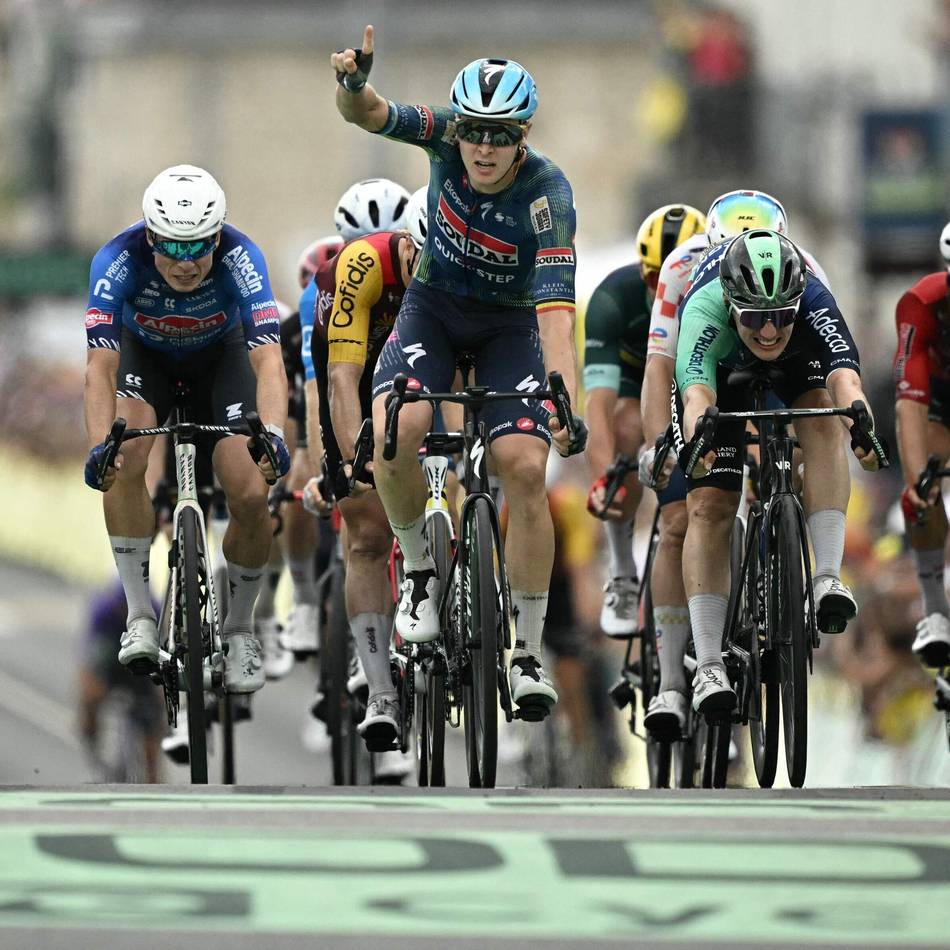 „Zittere jetzt noch“: Heftiger Sturz im Zielsprint überschattet Tour-Hattrick für Merlier
