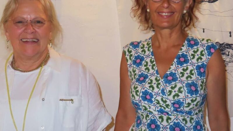 Ausstellung in Hinsbeck: Ihre Bilder entstehen mit Nähmaschine und Faden