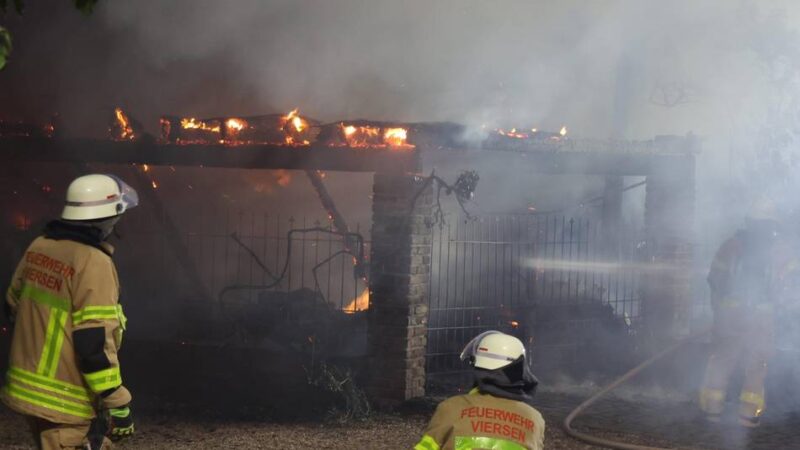 Brandgutachten liegt vor: Carport-Brand war keine Brandstiftung