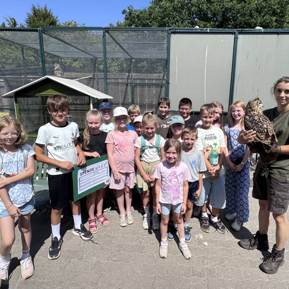 Hilfe für Fundtiere in Weeze: Marienschule unterstützt Wildtierauffangstation