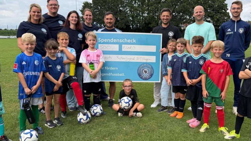 Spende vom Förderverein: 500 Euro für die Millinger Fußballjugend