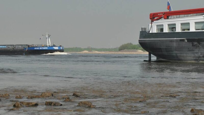Pegel und Grundwasserstände sinken: Trockenheit hat Folgen für die Rheinschifffahrt