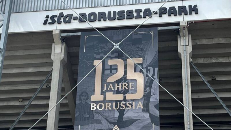Ab Mittwoch ist es offiziell: Der neue Stadionname prangt bereits am Borussia-Park
