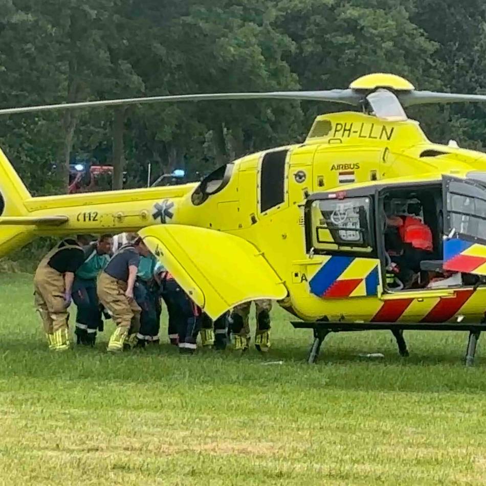 Unfall in Elten: Hubschrauber fliegt Schwerverletzte nach Nijmegen