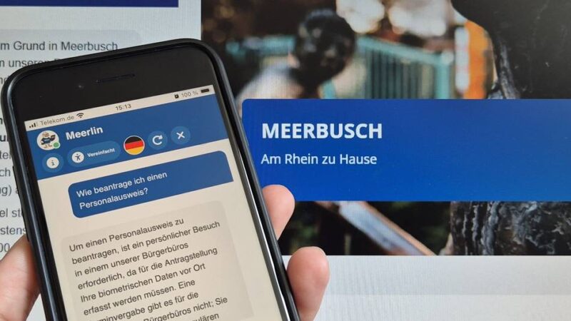 „Meerlin“ beantwortet Fragen: KI-Chatbot soll den Meerbuscher Bürgerservice verbessern