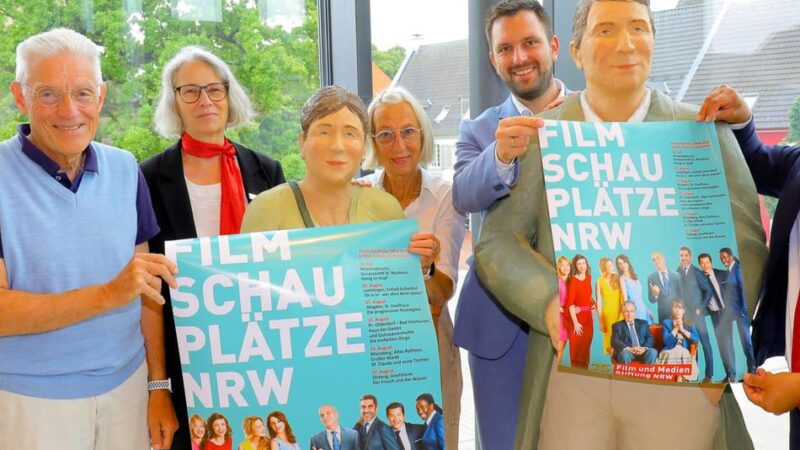 Station der Filmschauplätze-NRW: Großes Kino auf dem Rheinberger Markt