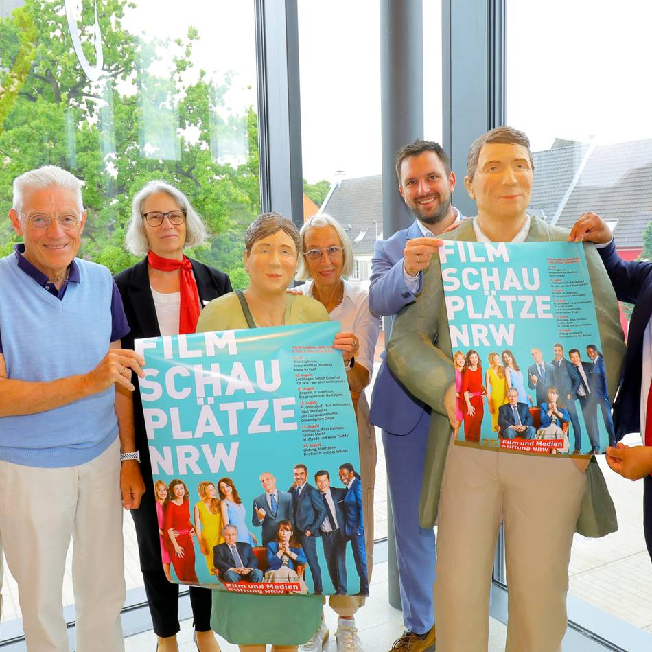 Station der Filmschauplätze-NRW: Großes Kino auf dem Rheinberger Markt