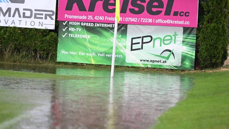 Starkregen und Gewitter in Freistadt: Erster Trainingslager-Test von Fortuna abgesagt – neuer Versuch am Mittwoch