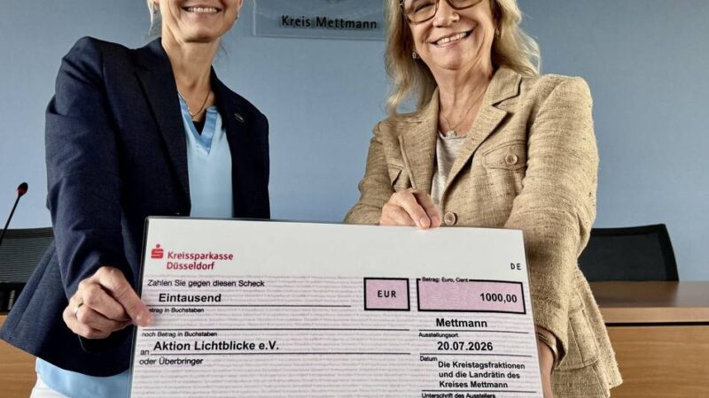 Spende des Kreistags: Freiwillige Politiker-Strafgelder gehen an die Aktion Lichtblicke