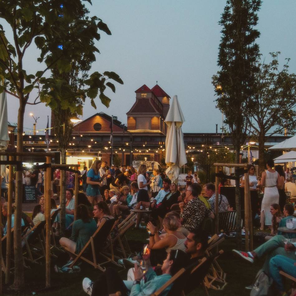 Areal Böhler in Meerbusch: Afterwork mit elektronischer Musik im Böhler-Park